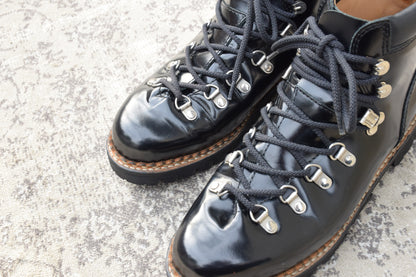 [Excellent Condition] Paraboot AVORIAZ Trekking Boots in Black, Glass Scarf, UK7 (Size 25.5cm), Exclusive to UNITED ARROWS [W3467]