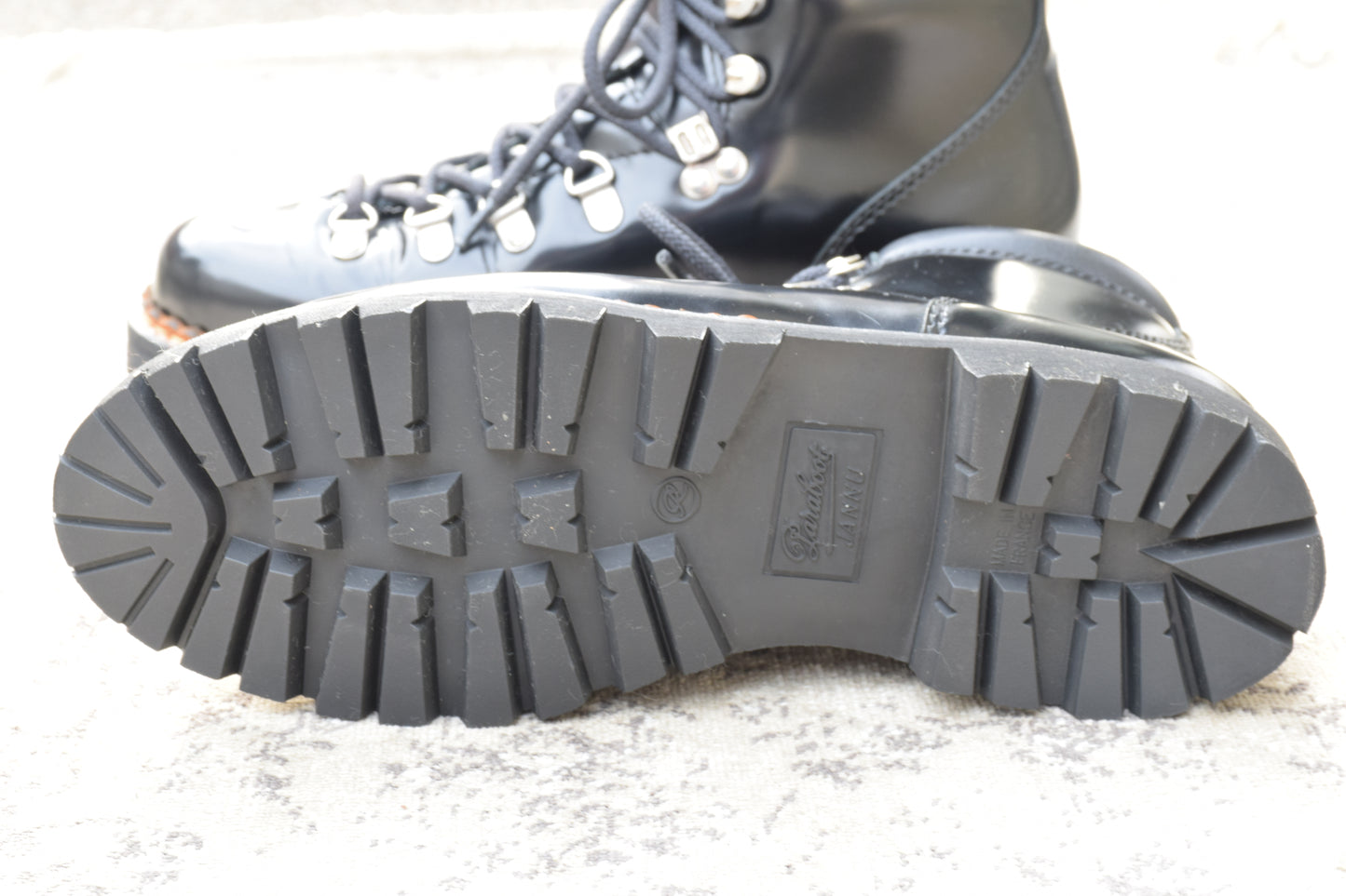 [Excellent Condition] Paraboot AVORIAZ Trekking Boots in Black, Glass Scarf, UK7 (Size 25.5cm), Exclusive to UNITED ARROWS [W3467]