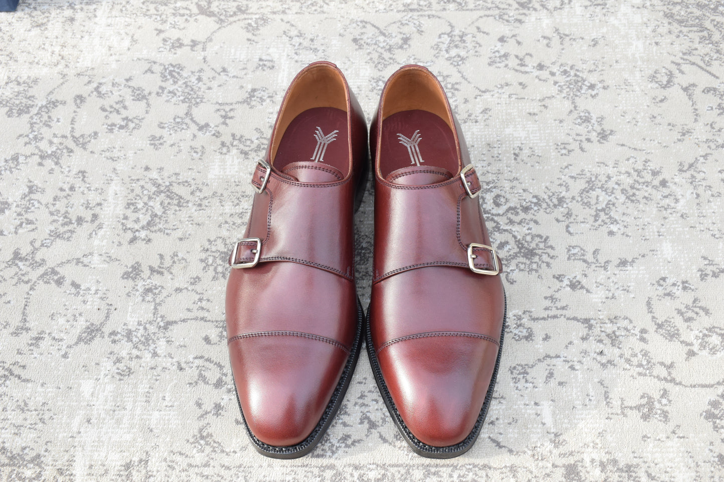 [Excellent Condition] YANKO Double Monk Strap Straight Hidden Channel Boots, Left UK 5, Right UK 5.5 / Sizes 23.5-24cm [W3468]