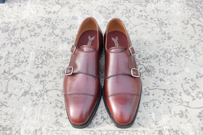 [Excellent Condition] YANKO Double Monk Strap Straight Hidden Channel Boots, Left UK 5, Right UK 5.5 / Sizes 23.5-24cm [W3468]