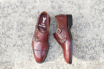 [Excellent Condition] YANKO Double Monk Strap Straight Hidden Channel Boots, Left UK 5, Right UK 5.5 / Sizes 23.5-24cm [W3468]