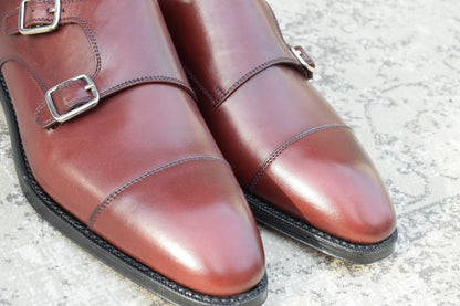 [Excellent Condition] YANKO Double Monk Strap Straight Hidden Channel Boots, Left UK 5, Right UK 5.5 / Sizes 23.5-24cm [W3468]