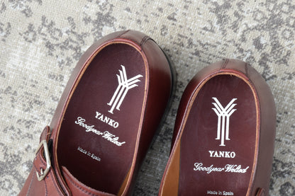 [Excellent Condition] YANKO Double Monk Strap Straight Hidden Channel Boots, Left UK 5, Right UK 5.5 / Sizes 23.5-24cm [W3468]