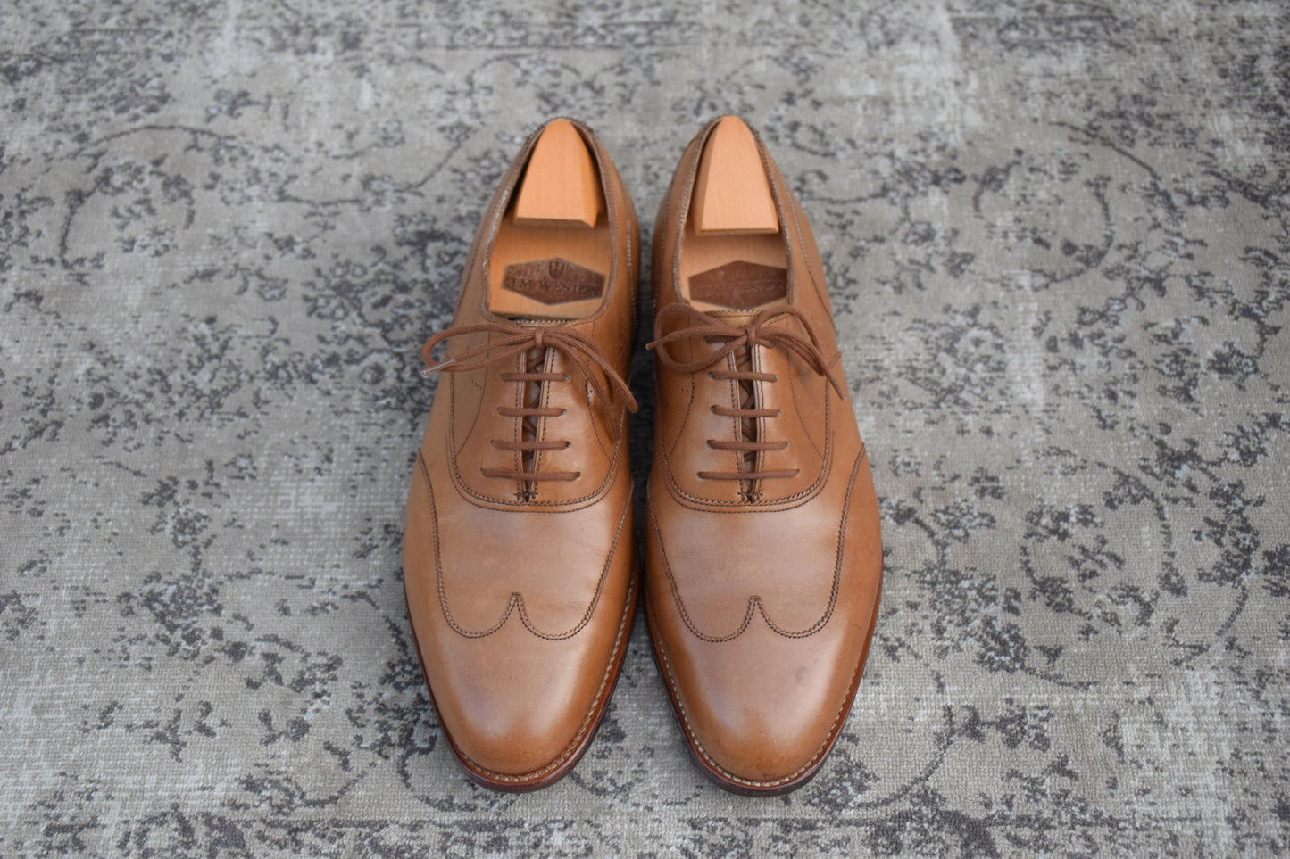 JOHN LOBB ジョンロブ 8695ラスト 内羽根 ウイングチップ 茶 ブラウン UK6.5 / 25.0cm【KI0003】