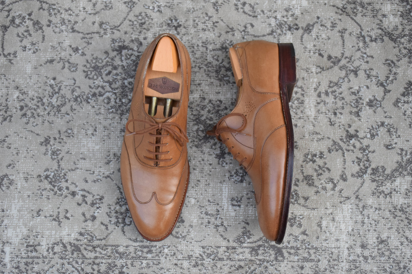 JOHN LOBB ジョンロブ 8695ラスト 内羽根 ウイングチップ 茶 ブラウン UK6.5 / 25.0cm【KI0003】