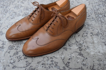 JOHN LOBB ジョンロブ 8695ラスト 内羽根 ウイングチップ 茶 ブラウン UK6.5 / 25.0cm【KI0003】