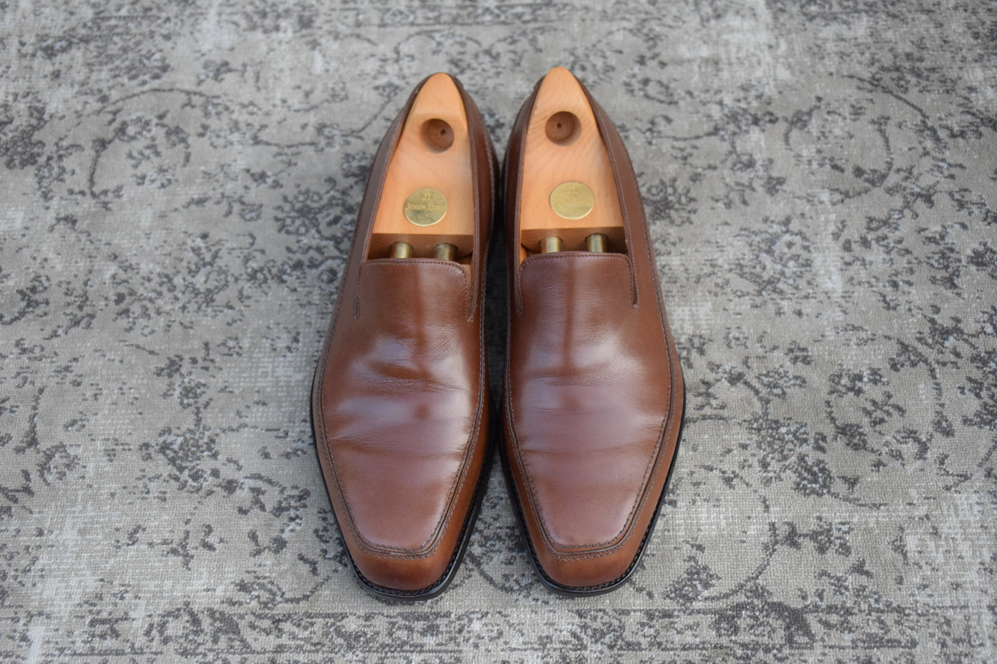 JOHN LOBB ジョンロブ BERKSHIRE バークシャー 5000ラスト ローファー スリッポン 茶 UK7.5 / 26.0cm【KI0004】