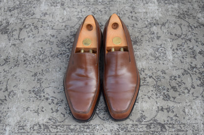 JOHN LOBB ジョンロブ BERKSHIRE バークシャー 5000ラスト ローファー スリッポン 茶 UK7.5 / 26.0cm【KI0004】