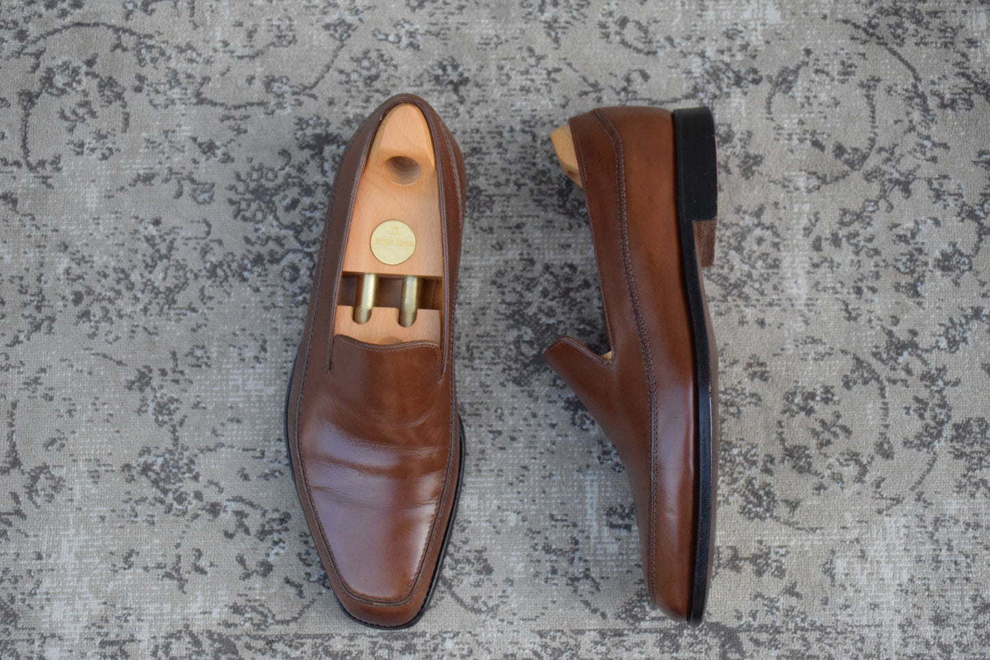 JOHN LOBB ジョンロブ BERKSHIRE バークシャー 5000ラスト ローファー スリッポン 茶 UK7.5 / 26.0cm【KI0004】