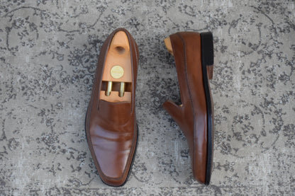 JOHN LOBB ジョンロブ BERKSHIRE バークシャー 5000ラスト ローファー スリッポン 茶 UK7.5 / 26.0cm【KI0004】