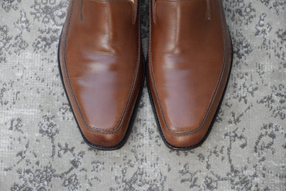 JOHN LOBB ジョンロブ BERKSHIRE バークシャー 5000ラスト ローファー スリッポン 茶 UK7.5 / 26.0cm【KI0004】