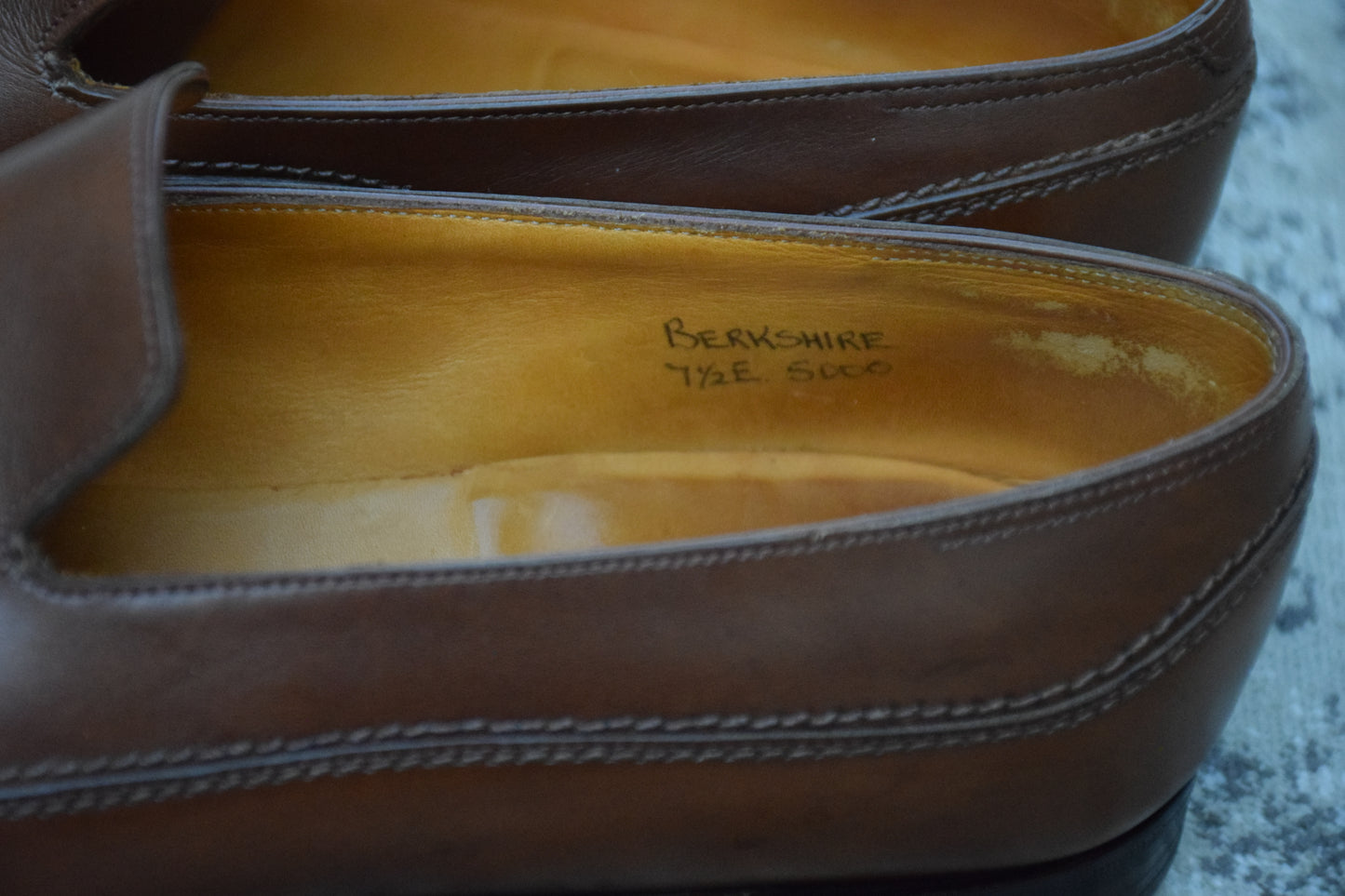 JOHN LOBB ジョンロブ BERKSHIRE バークシャー 5000ラスト ローファー スリッポン 茶 UK7.5 / 26.0cm【KI0004】