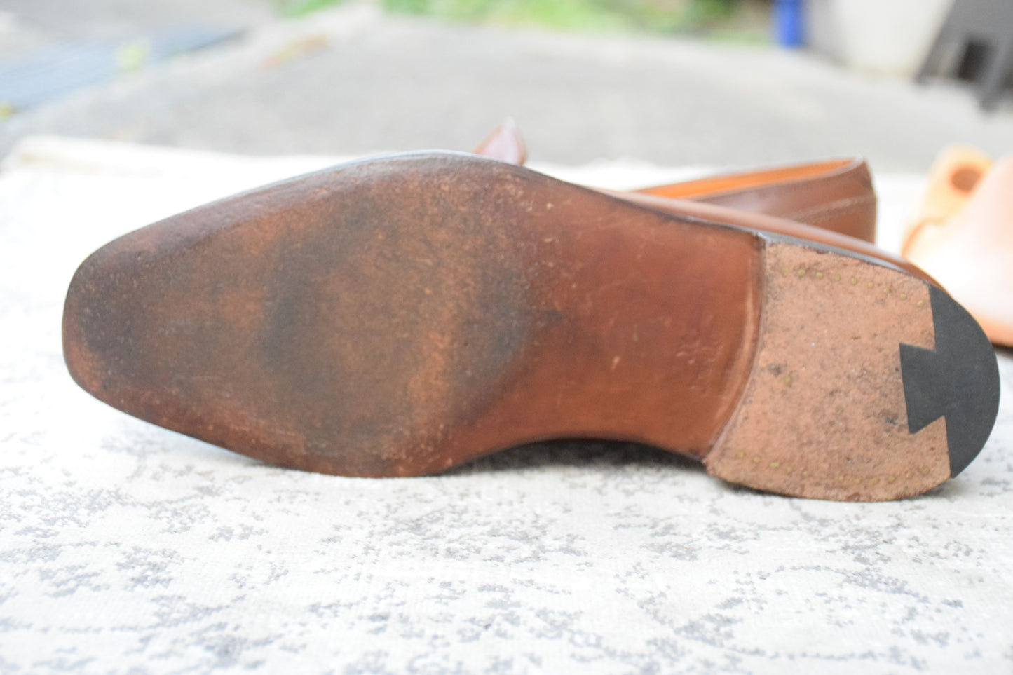 JOHN LOBB ジョンロブ BERKSHIRE バークシャー 5000ラスト ローファー スリッポン 茶 UK7.5 / 26.0cm【KI0004】