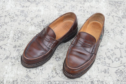 【良品】PARABOOT パラブーツ REIMS ランス コインローファー 茶 ブラウン UK8 / 26.5cm【W3472】