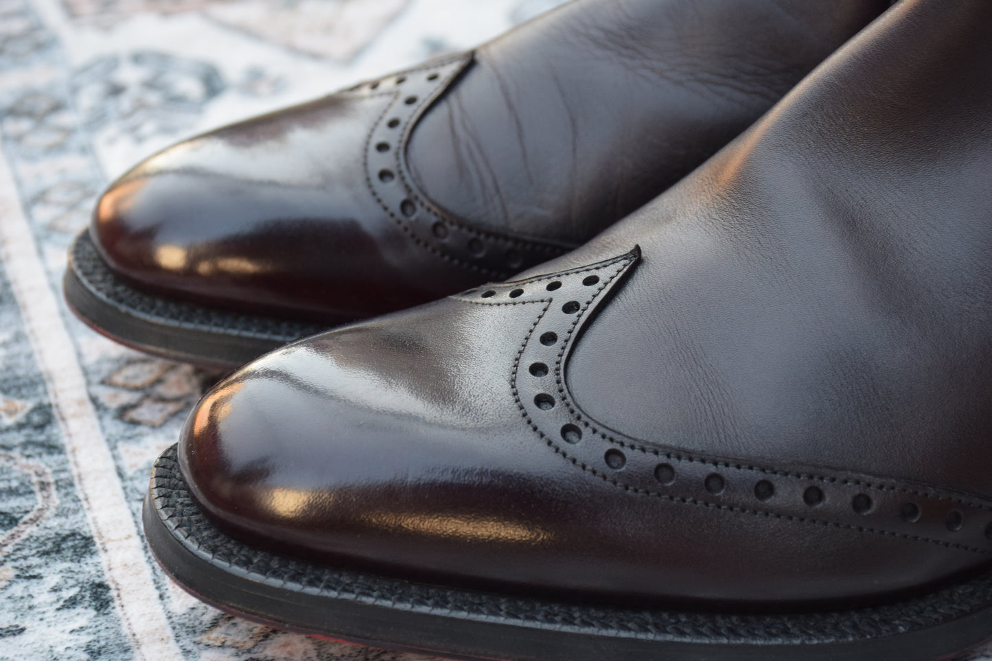 【美品】JOSEPH CHEANEY AND SONS ジョセフチーニーアンドサンズ HURRING ハーリング サイドゴア チェルシーブーツ 赤茶 バーガンディー UK6 / 25cm【W2951】