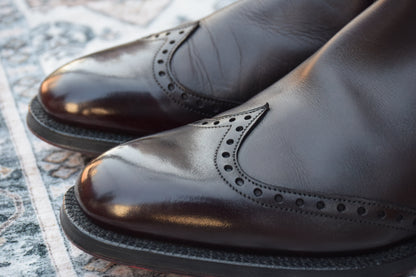 【美品】JOSEPH CHEANEY AND SONS ジョセフチーニーアンドサンズ HURRING ハーリング サイドゴア チェルシーブーツ 赤茶 バーガンディー UK6 / 25cm【W2951】