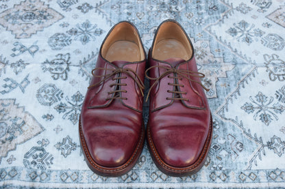 【良品】Tricker's トリッカーズ ROBERT ロバート 3616 プレーン 外羽根 ダイナイトソール 赤茶 バーガンディー UK7.5 / 26cm【W2983】