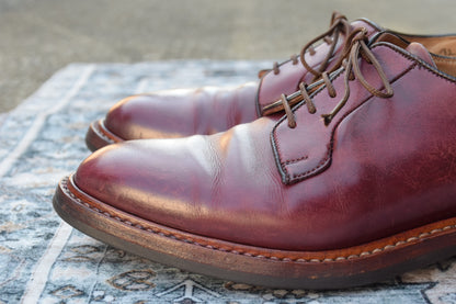【良品】Tricker's トリッカーズ ROBERT ロバート 3616 プレーン 外羽根 ダイナイトソール 赤茶 バーガンディー UK7.5 / 26cm【W2983】
