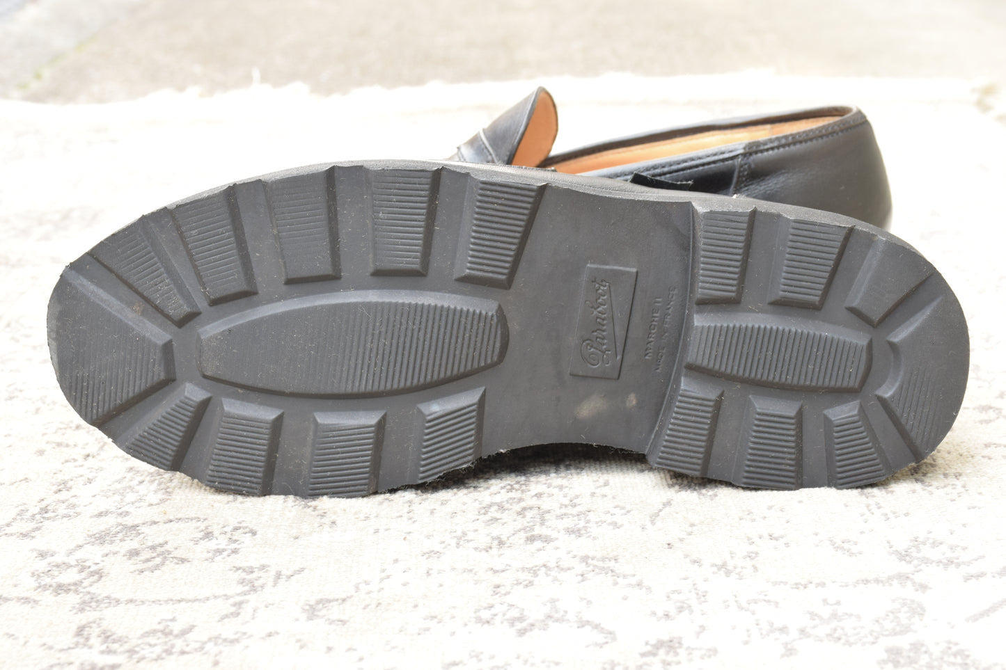 【良品】PARABOOT パラブーツ REIMS ランス コインローファー 黒 ブラック UK7 / 25.5cm【W3473】