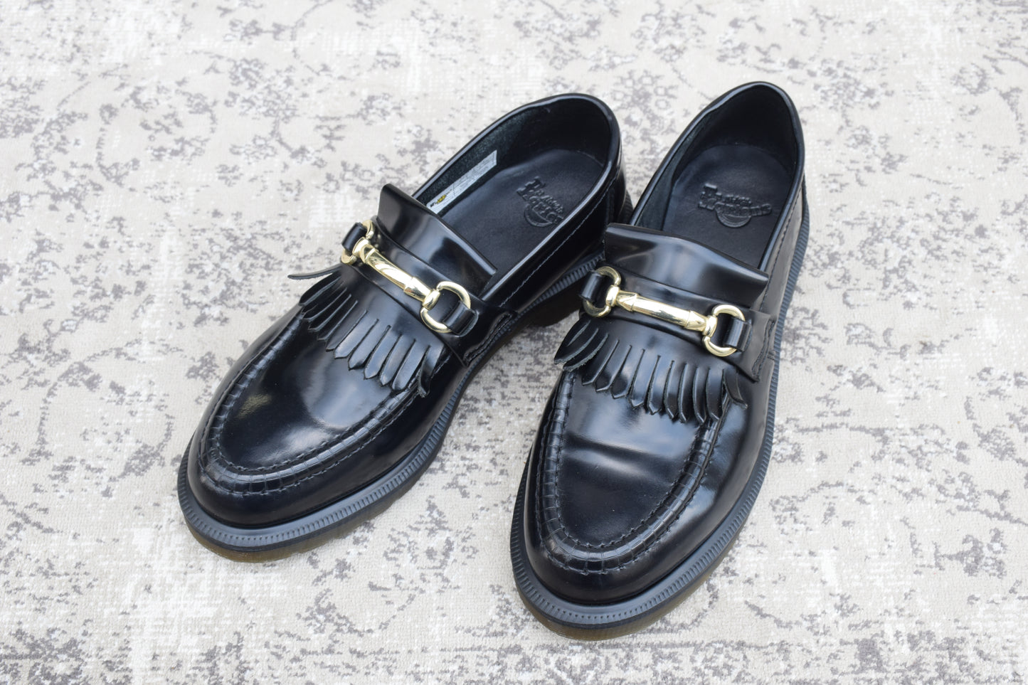 【美品】Dr.Martens ドクターマーチン ADRIAN SNAFFLE スナッフルビットローファー 黒 ブラック UK6 / 25.0cm【W3474】