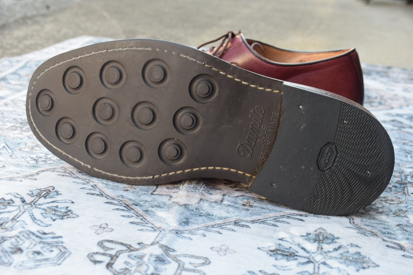 【良品】Tricker's トリッカーズ ROBERT ロバート 3616 プレーン 外羽根 ダイナイトソール 赤茶 バーガンディー UK7.5 / 26cm【W2983】