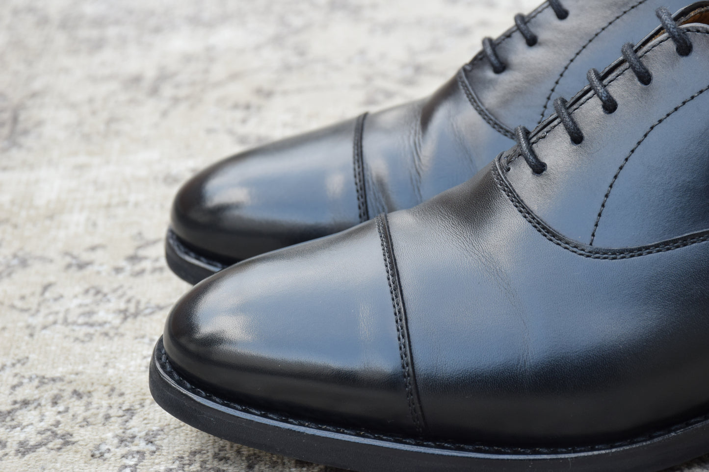 【極美品】Berwick 1707 バーウィック 5224 ストレートチップ 内羽根 ヴィブラムガムライトソール 黒 ブラック UK6.5 / 25.5cm【W3475】