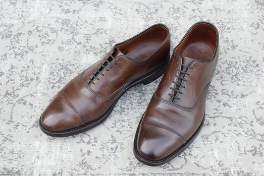 【美品】ALLEN EDMONDS アレンエドモンズ PARK AVENUE パークアベニュー ストレートチップ 茶 ブラウン US8D / 26.0cm【W3478】