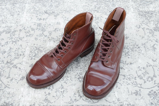 【良品】WEARRA 1960～70s ヴィンテージ ストレートチップ ブーツ 茶 ブラウン UK7.5 / 26.0cm【W3480】