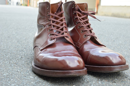 【良品】WEARRA 1960～70s ヴィンテージ ストレートチップ ブーツ 茶 ブラウン UK7.5 / 26.0cm【W3480】