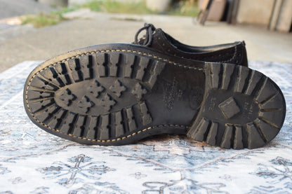 Tricker's トリッカーズ BOURTON バートン ウイング 外羽根 グレインレザー スエード コマンドソール 黒 ブラック BLACK UK6相当 / 24.5cm【W2861】
