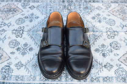 【良品】PARABOOT パラブーツ WILLIAM ウィリアム ダブルモンクストラップ ストレート 濃紺 ネイビー UK7.5 / 26cm【W2856】