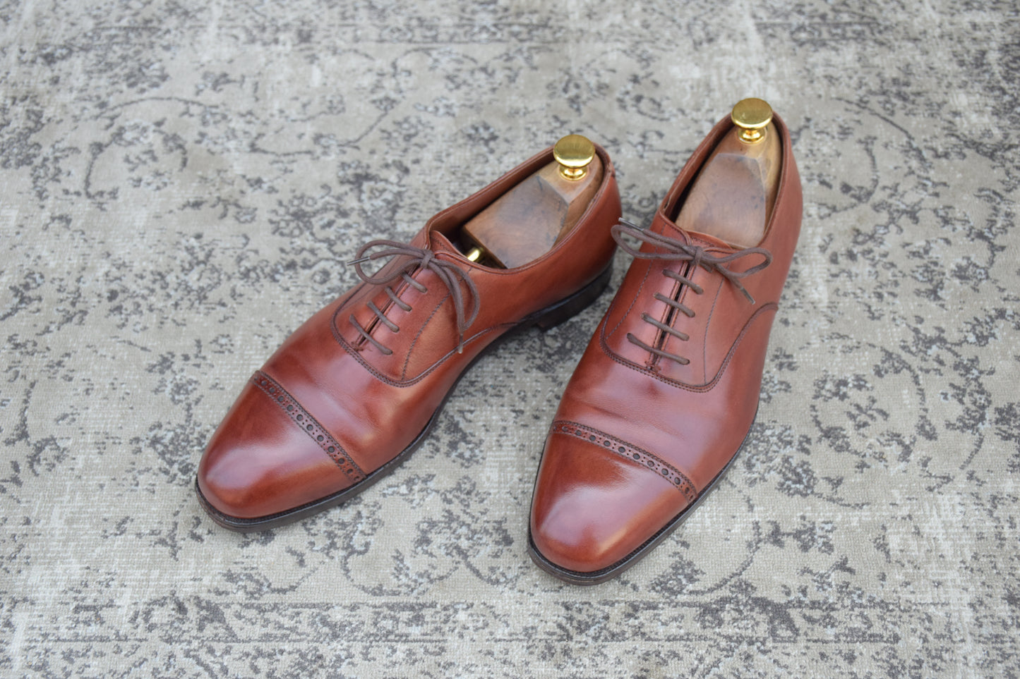 Crockett&Jones BELGRAVE｜クォーターブローグ ブラウン UK6.5E / 25.0cm ハンドグレード