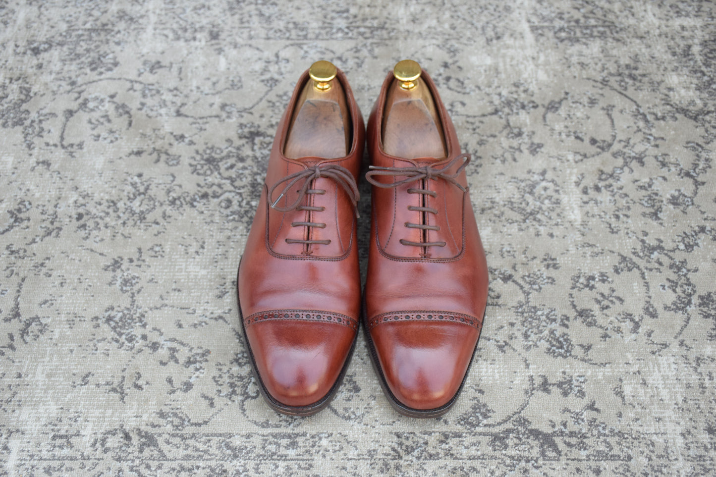 Crockett&Jones BELGRAVE｜クォーターブローグ ブラウン UK6.5E / 25.0cm ハンドグレード