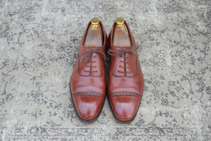 Crockett&Jones BELGRAVE｜クォーターブローグ ブラウン UK6.5E / 25.0cm ハンドグレード