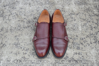 F.LLI Giacometti FG388｜ダブルモンク バーガンディー EUR40 / 25~25.5cm グレインレザー