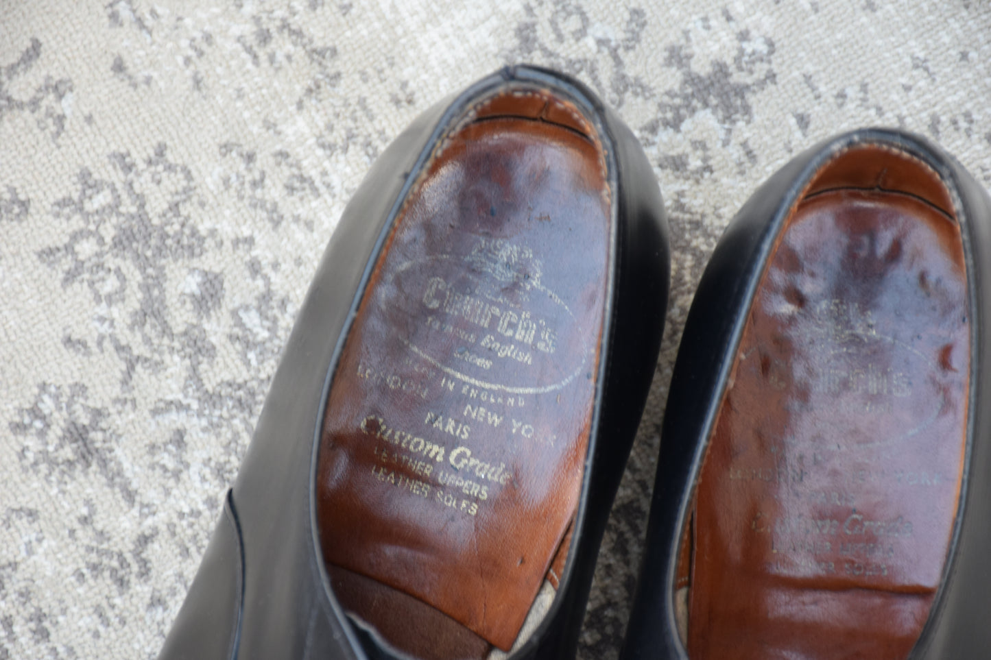 【リフト交換済み】Church's チャーチ CONSUL コンサル 73ラスト ストレート 内羽根 黒 ブラック UK9.0F / 27.5cm【W3483】