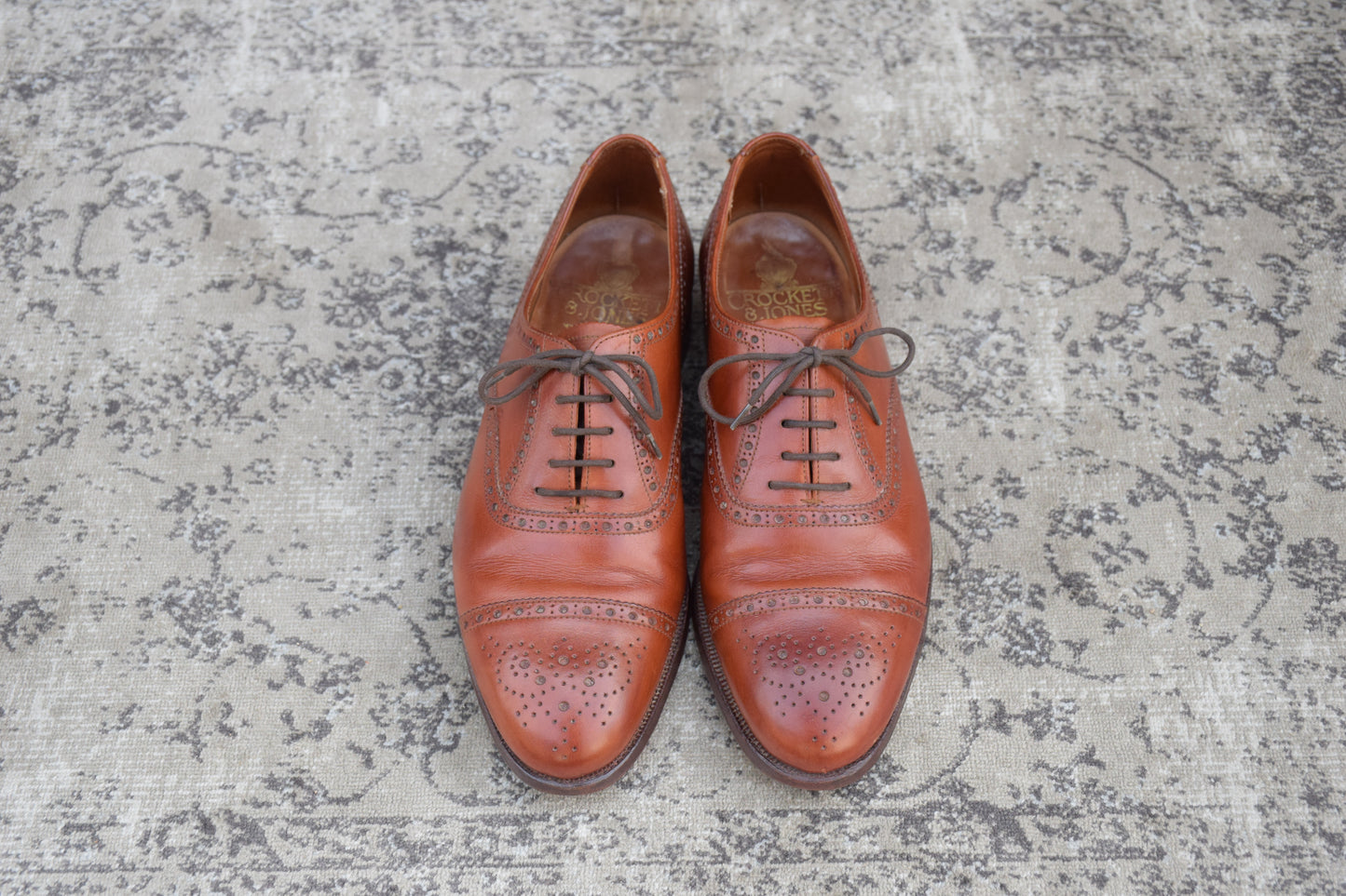 Crockett&Jones WESTMINSTER｜セミブローグ ブラウン UK6.5 EE / 25cm
