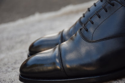 【良品】CROCKETT&JONES クロケット&ジョーンズ AUDLEY オードリー ストレート 内羽根 ハンドグレードライン 黒 ブラック UK7 / 25.5cm【W3484】