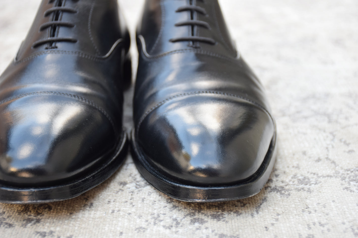 【良品】CROCKETT&JONES クロケット&ジョーンズ AUDLEY オードリー ストレート 内羽根 ハンドグレードライン 黒 ブラック UK7 / 25.5cm【W3484】