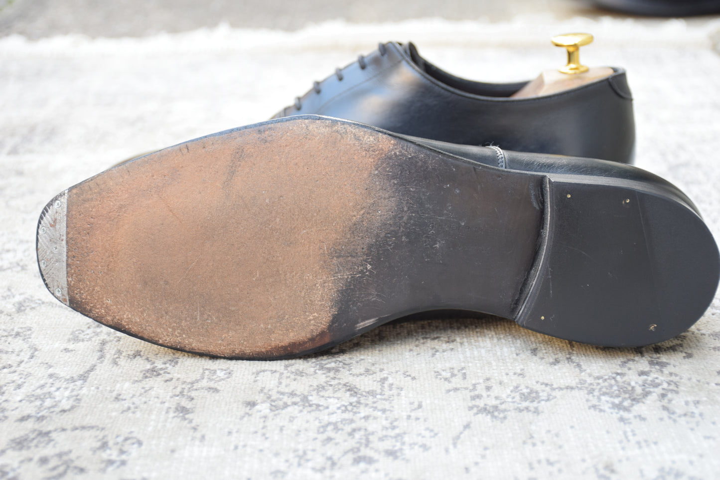 【良品】CROCKETT&JONES クロケット&ジョーンズ AUDLEY オードリー ストレート 内羽根 ハンドグレードライン 黒 ブラック UK7 / 25.5cm【W3484】