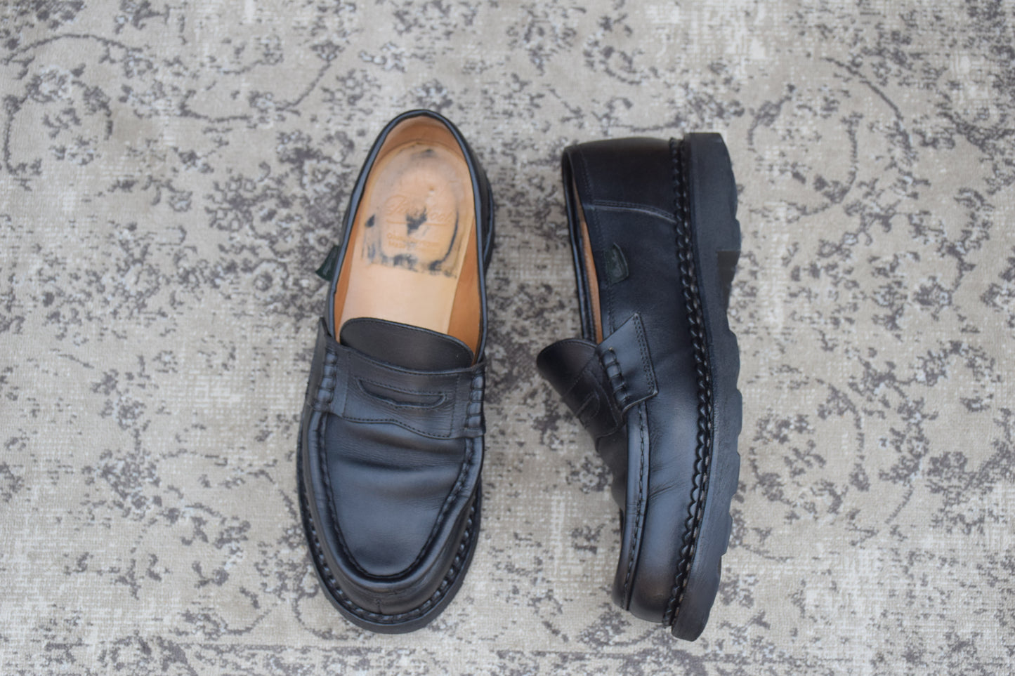 Paraboot REIMS｜コインローファー ブラック UK7.5 / 26cm リスレザー