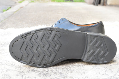 BRITISH MILITARY イギリス軍 OFFICER DRESS SHOES オフィサー ドレスシューズ ストレート 内羽根 ガラスレザー 黒 ブラック UK9 / 27.5cm相当【W3491】