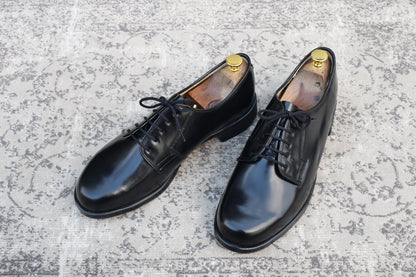 【デッドストック 極美品】CZECH MILITARY &nbsp;Prabos チェコ軍 (プラボス社) OFFICER DRESS SHOES オフィサードレスシューズ プレーン 外羽根 黒 ブラック 29.0cm【W3492】