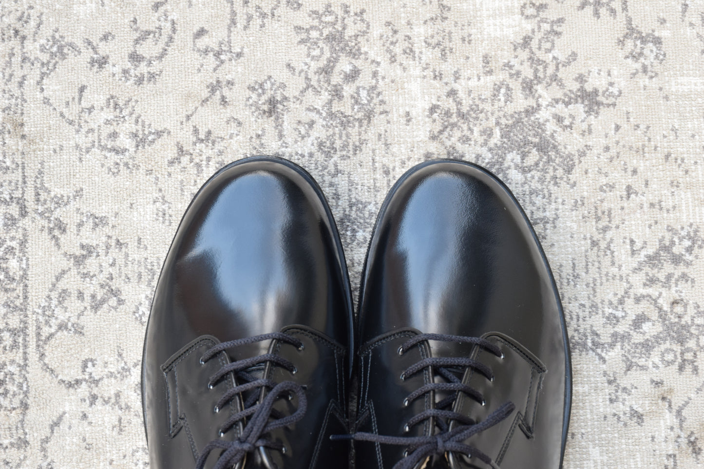 【デッドストック 極美品】CZECH MILITARY &nbsp;Prabos チェコ軍 (プラボス社) OFFICER DRESS SHOES オフィサードレスシューズ プレーン 外羽根 黒 ブラック 29.0cm【W3492】
