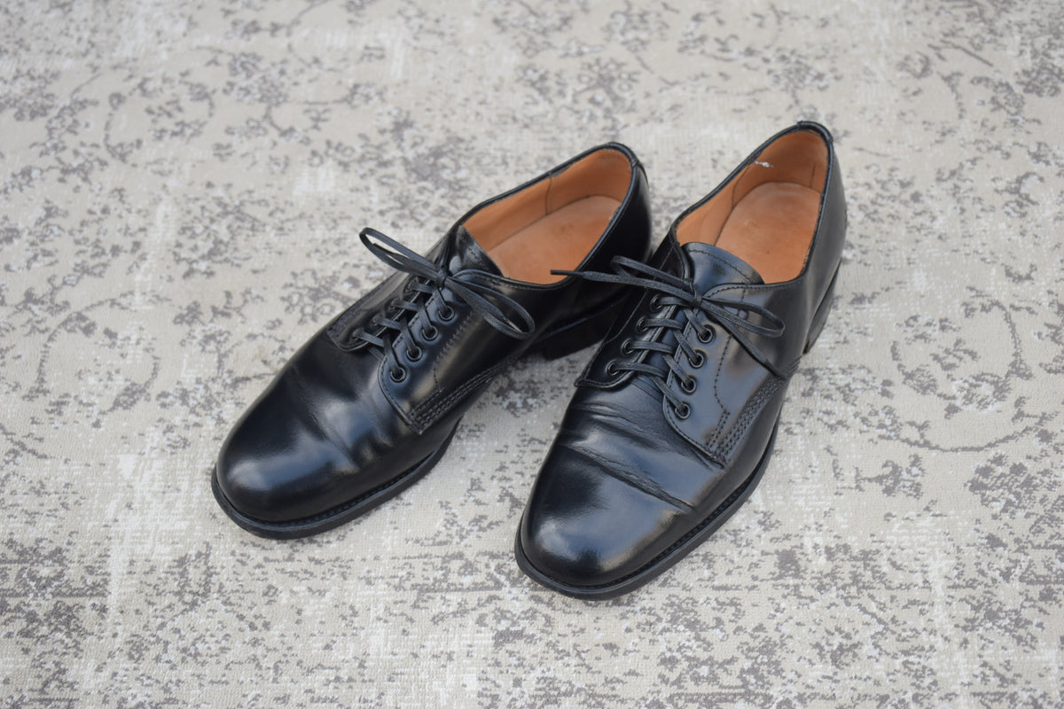SANDERS サンダース｜1052B FEMALE PLAIN TOE SHOE フィメールプレーントゥシューズ｜オフィサーシューズ プレーントゥ ブラック UK5 / 24.5cm レディース 英国製 W3621