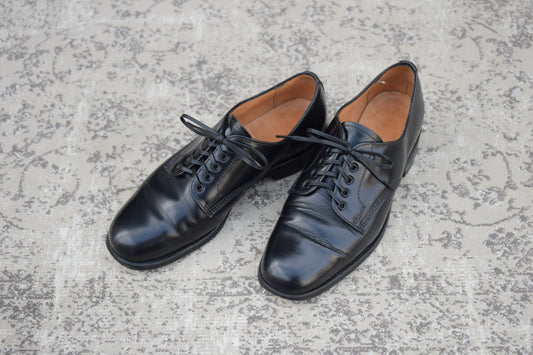 SANDERS サンダース｜1052B FEMALE PLAIN TOE SHOE フィメールプレーントゥシューズ｜オフィサーシューズ プレーントゥ ブラック UK5 / 24.5cm レディース 英国製 W3621