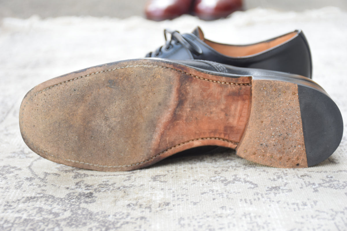 SANDERS サンダース｜1052B FEMALE PLAIN TOE SHOE フィメールプレーントゥシューズ｜オフィサーシューズ プレーントゥ ブラック UK5 / 24.5cm レディース 英国製 W3621