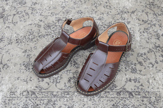 【デッドストック】CZECH ARMY チェコ軍（Svit製）GURKHA SANDALS グルカサンダル 濃茶 ダークブラウン 25.0cm【W3497】