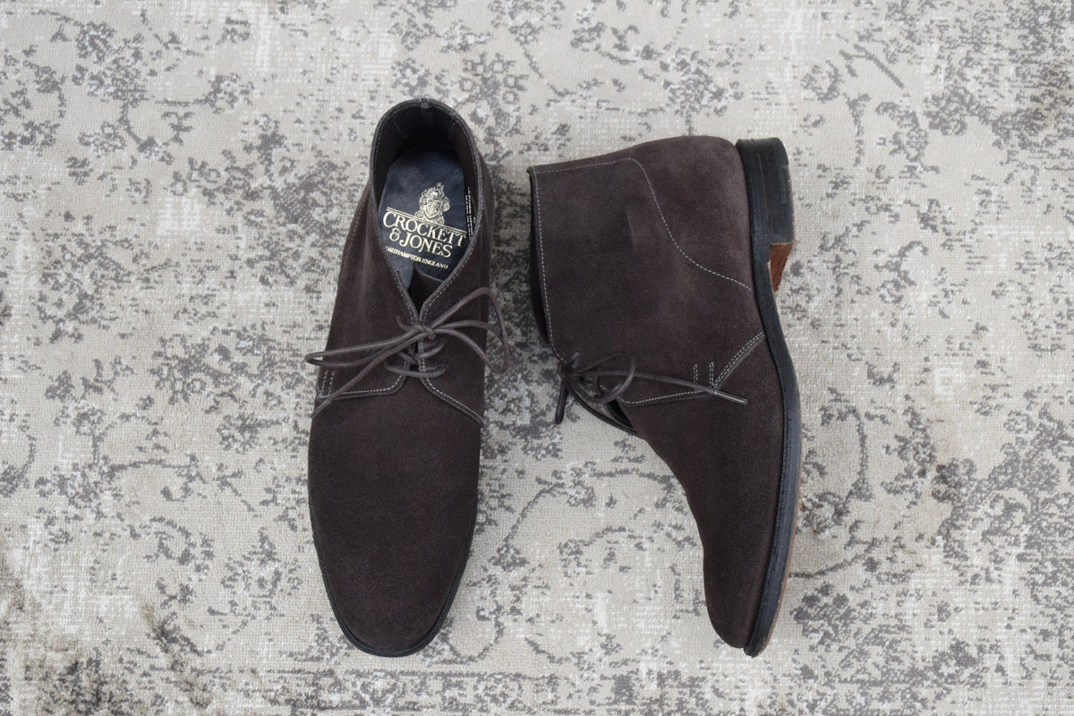 Crockett&Jones クロケットアンドジョーンズ｜CHUKKA チャッカ｜スエード チャッカブーツ ダークブラウン UK6D / 24.5cm 200ラスト W3630