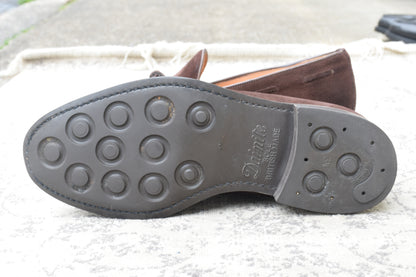 Berwick1707 バーウィック 4951 タッセルローファー スエード ダイナイトソール 濃茶 ブラウンUK6 / 25.0cm【Ｗ3500】